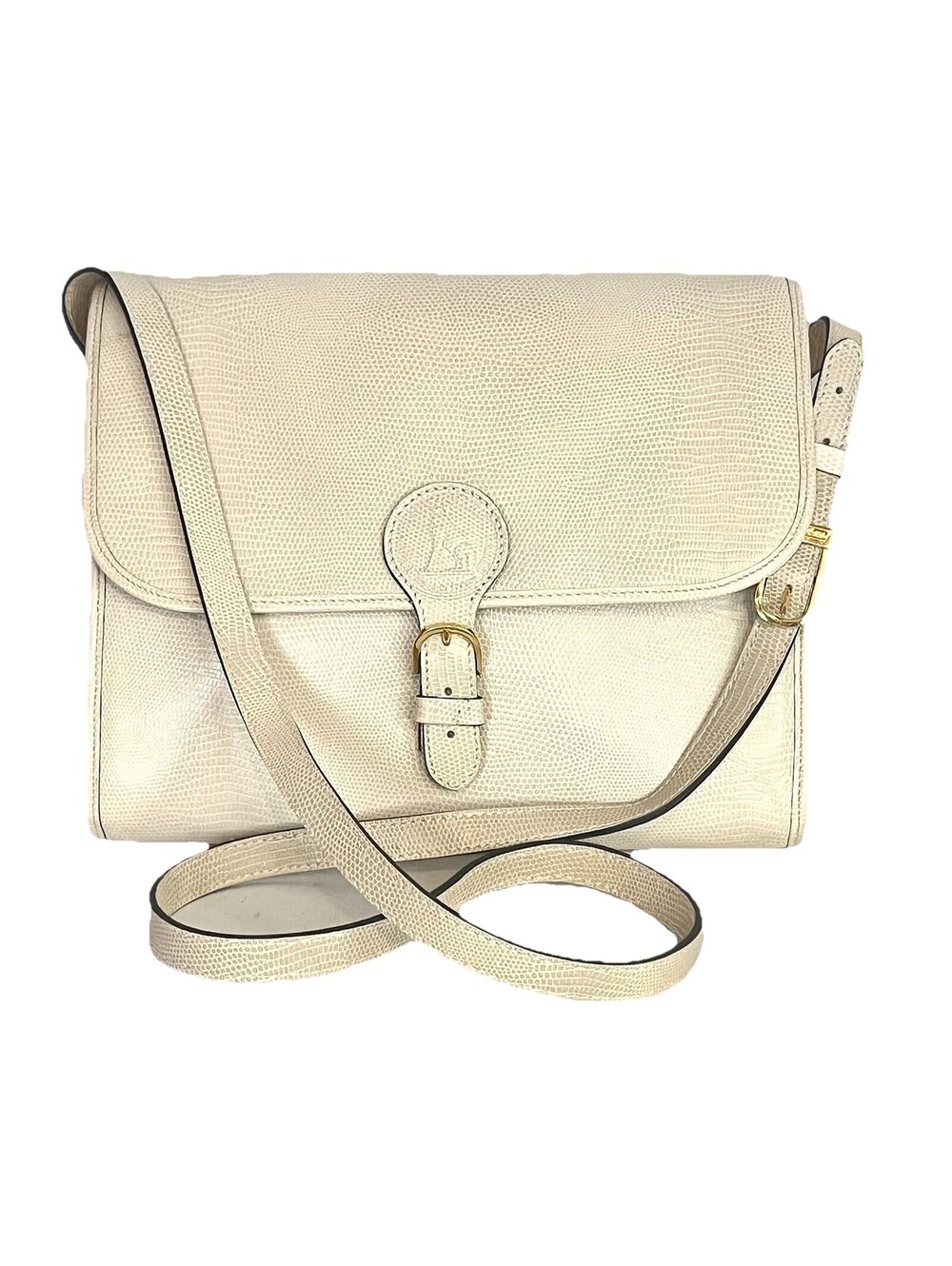 Francois & Margot Paris Off White Leather Shoulder Bag Envelope Style Nice!